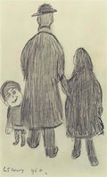 L S Lowry street scene Art A4 Photo Print