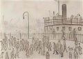 L S Lowry street scene lancashire Art A4 Photo Print