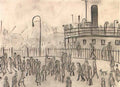 L S Lowry street scene near pendlebury Art A4 Photo Print