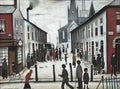 L S Lowry street scene palace yard berwick on tweed Art A4 Photo Print