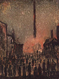 L S Lowry street scene pendlebury Art A4 Photo Print