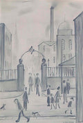 L S Lowry street scene14 Art A4 Photo Print