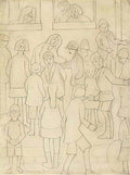 L S Lowry street scene18 Art A4 Photo Print