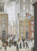 L S Lowry street scene2 Art A4 Photo Print
