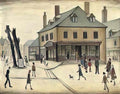 L S Lowry street scene9 Art A4 Photo Print