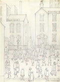 L S Lowry street stalls Art A4 Photo Print