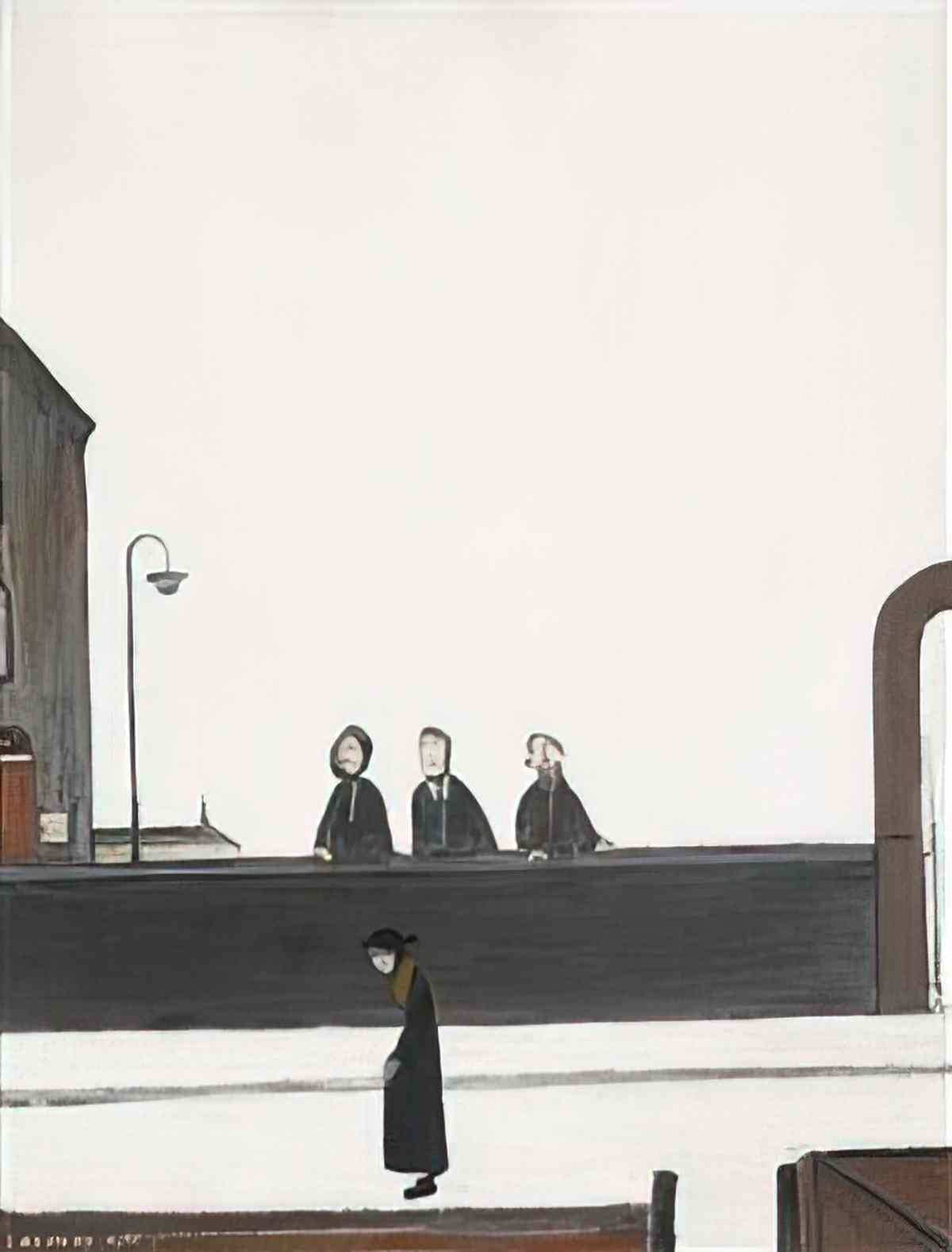 L S Lowry street stalls2 Art A4 Photo Print