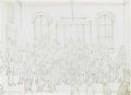 L S Lowry studies of people Art A4 Photo Print