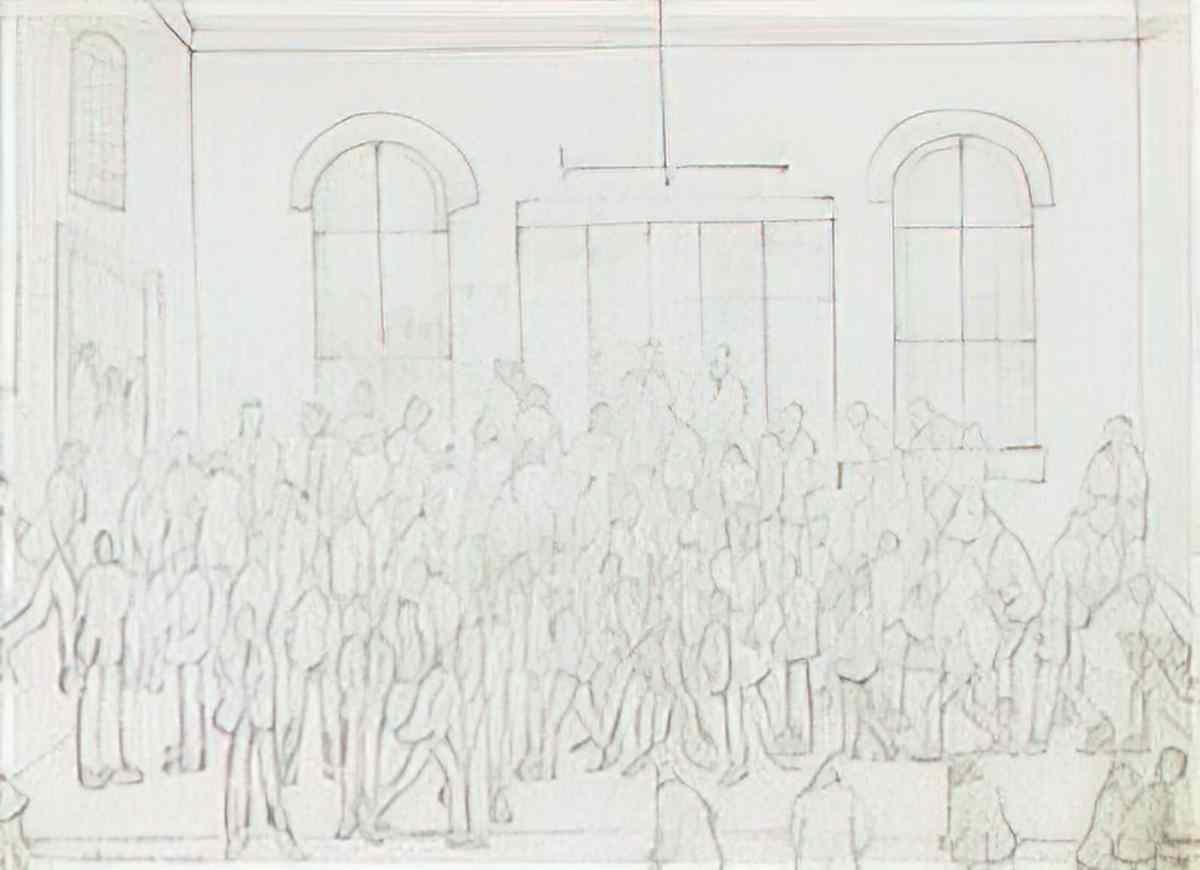 L S Lowry studies of people Art A4 Photo Print