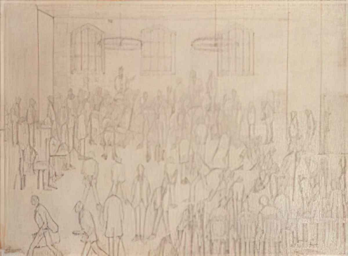 L S Lowry study for a house on the moor heathcliffs house with set de Art A4 Photo Print