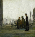 L S Lowry study for a ruin flint castle Art A4 Photo Print