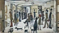 L S Lowry study of a female head Art A4 Photo Print