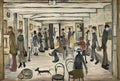 L S Lowry study of a girls head Art A4 Photo Print