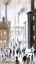 L S Lowry study of a kneeling nude Art A4 Photo Print
