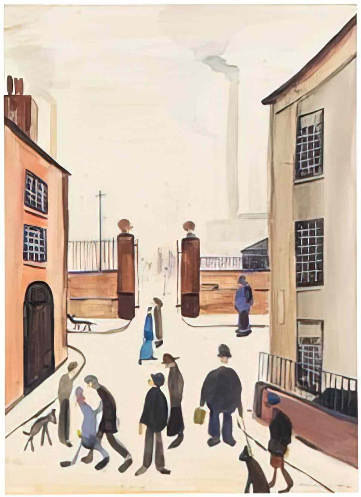 L S Lowry study of a model Art A4 Photo Print