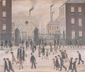 L S Lowry study of heads Art A4 Photo Print