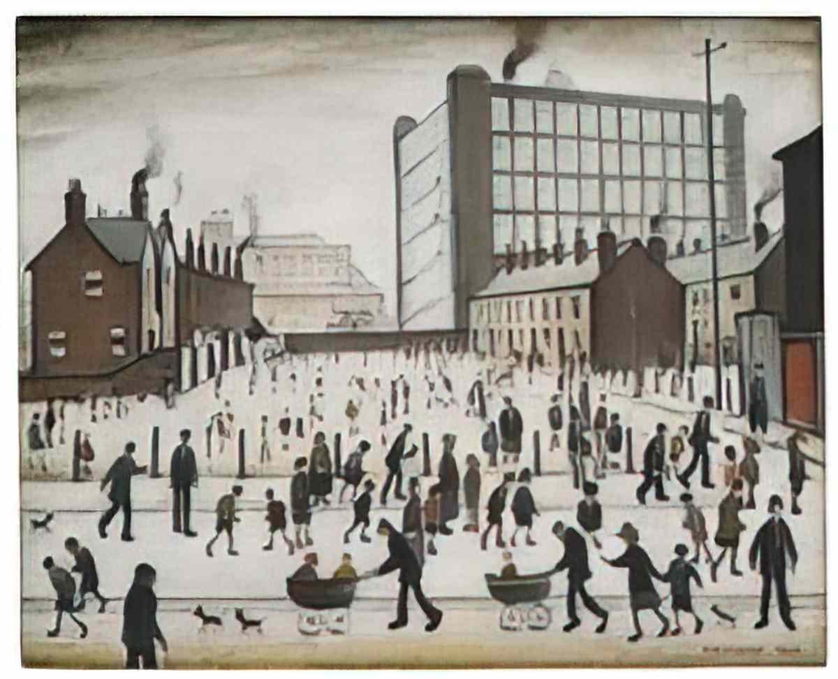 L S Lowry sunday in the park manchester Art A4 Photo Print