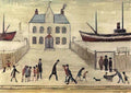 L S Lowry tanker at anchor Art A4 Photo Print