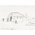 L S Lowry terraced streets and church spires Art A4 Photo Print