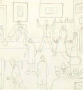 L S Lowry the accident Art A4 Photo Print