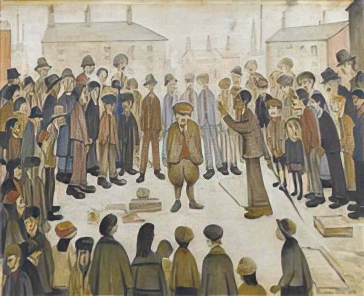 L S Lowry the ambulance Art A4 Photo Print