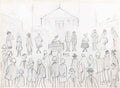 L S Lowry the beach at seaburn sunderland Art A4 Photo Print