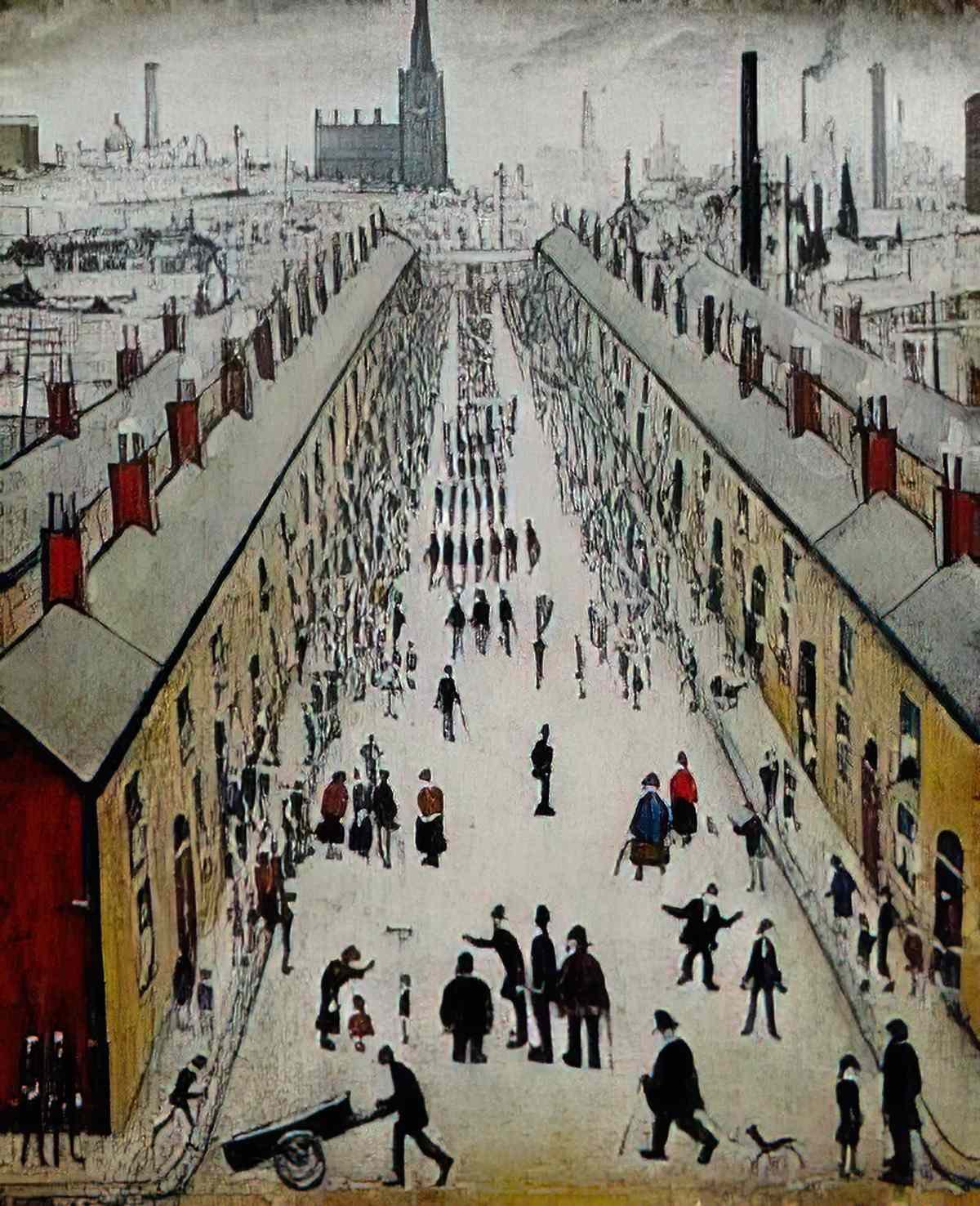 L S Lowry the bearded lady 2 Art A4 Photo Print