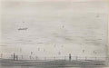 L S Lowry the bedroom pendlebury 1940 Art A4 Photo Print