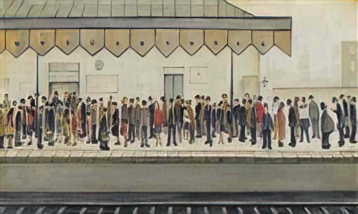 L S Lowry the black tower Art A4 Photo Print
