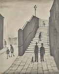 L S Lowry the bomb site Art A4 Photo Print