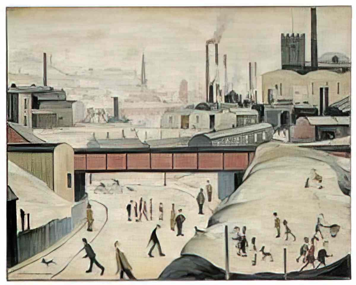 L S Lowry the boyne estuary drogheda Art A4 Photo Print