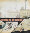 L S Lowry the bridge Art A4 Photo Print