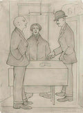 L S Lowry the brokers shop Art A4 Photo Print