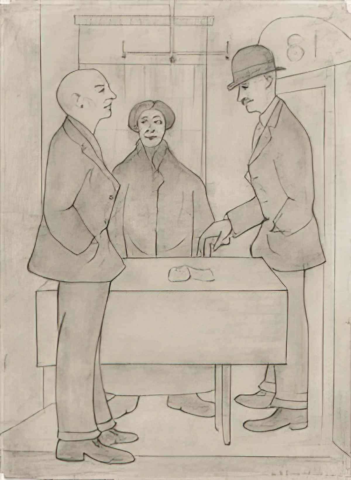 L S Lowry the brokers shop Art A4 Photo Print