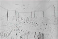 L S Lowry the christmas eve caller Art A4 Photo Print