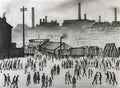 L S Lowry the conversation Art A4 Photo Print