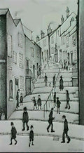L S Lowry the conversation1 Art A4 Photo Print