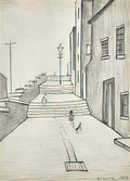 L S Lowry the corner shop Art A4 Photo Print