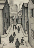 L S Lowry the steps irk place study SHARP pencil A4 Photo Print