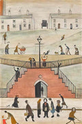 L S Lowry the cricket match Art A4 Photo Print