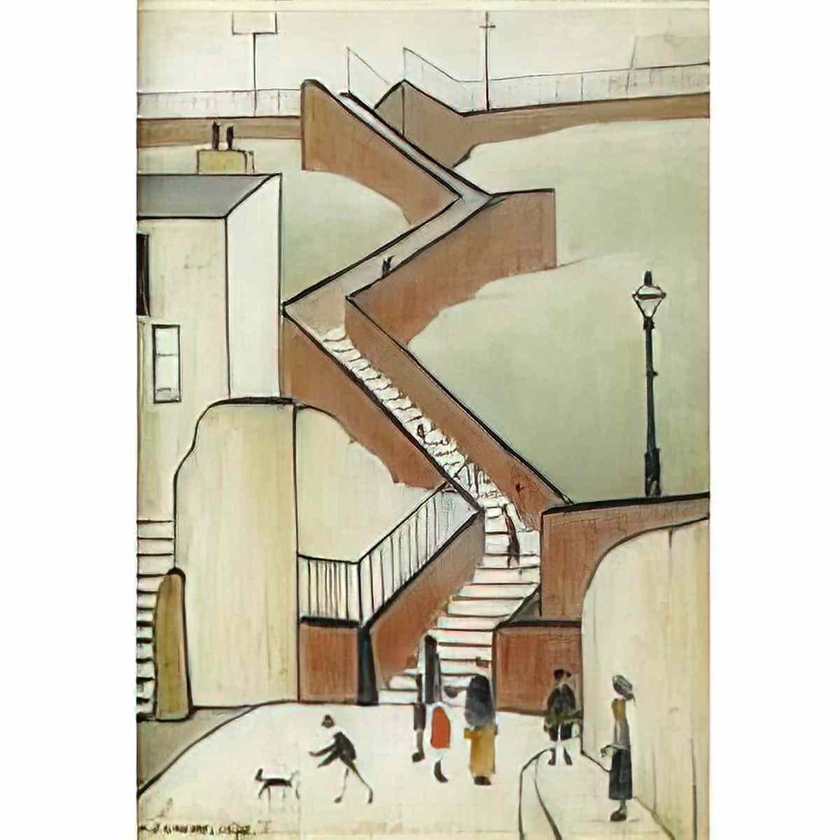 L S Lowry the cripples 1949 Art A4 Photo Print