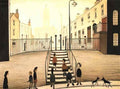 L S Lowry the cripples political argument Art A4 Photo Print