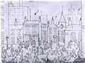 L S Lowry the doctor s visit Art A4 Photo Print