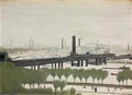 L S Lowry the entrance to peel park public library Art A4 Photo Print