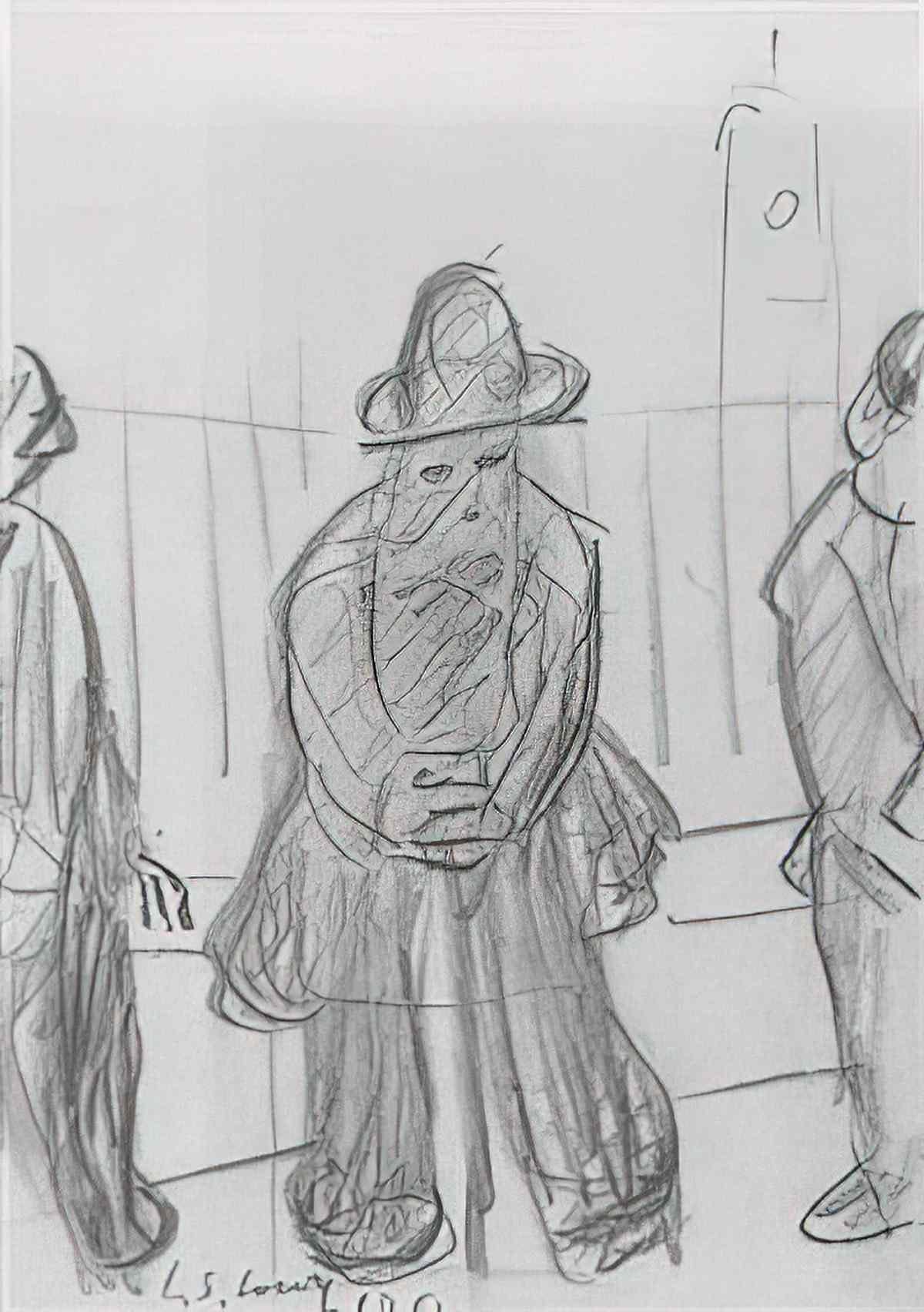 L S Lowry the fairground 2 Art A4 Photo Print