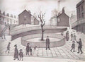 L S Lowry the family group or the dead plant Art A4 Photo Print