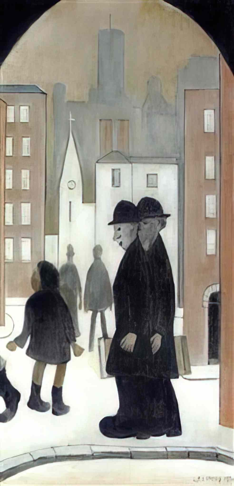 L S Lowry the family2 Art A4 Photo Print