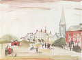 L S Lowry the ferry Art A4 Photo Print
