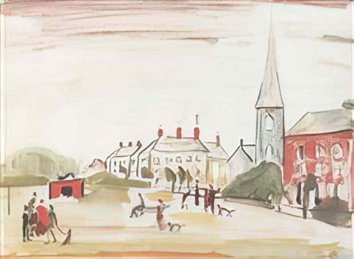 L S Lowry the ferry Art A4 Photo Print