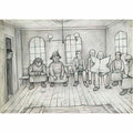 L S Lowry the ferry slip at knott end on sea Art A4 Photo Print